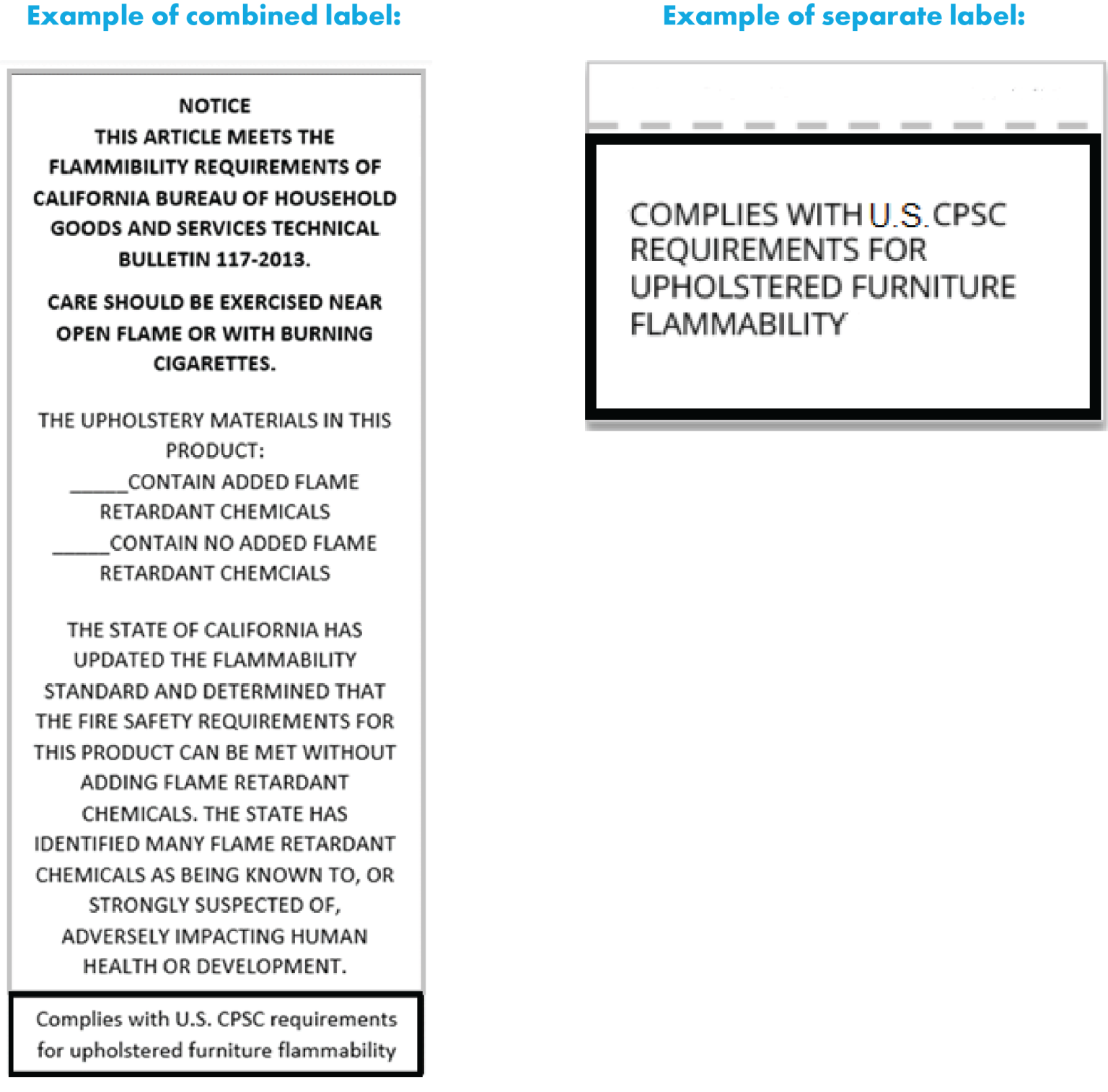 Labeling Requirements For Cal TB 117-2013 - Applied Textiles - Applied ...